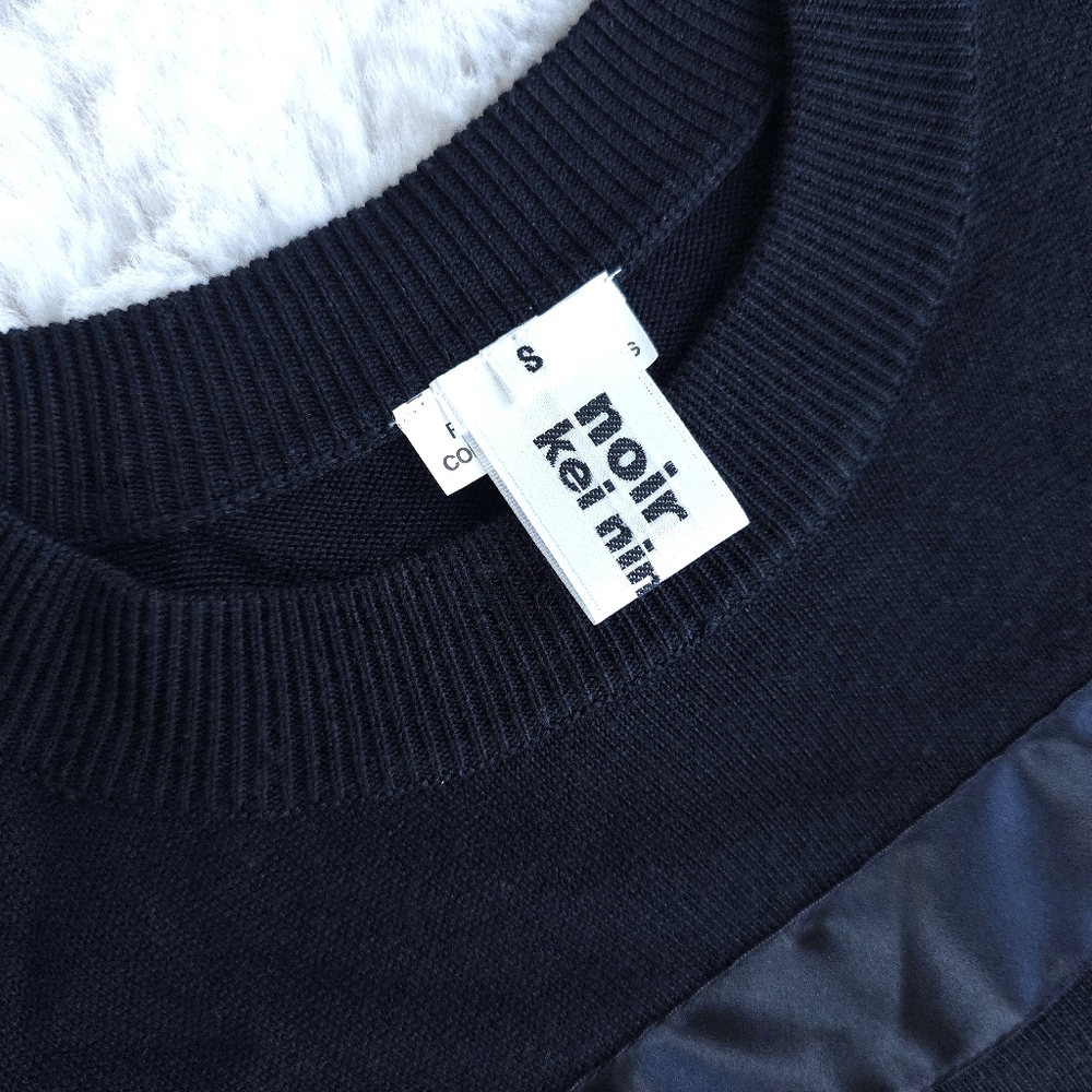 Noir Kei Ninomiya X Comme Des Garcon Coquette Goth Ribbon Silk Sweater - Picture 2 of 7